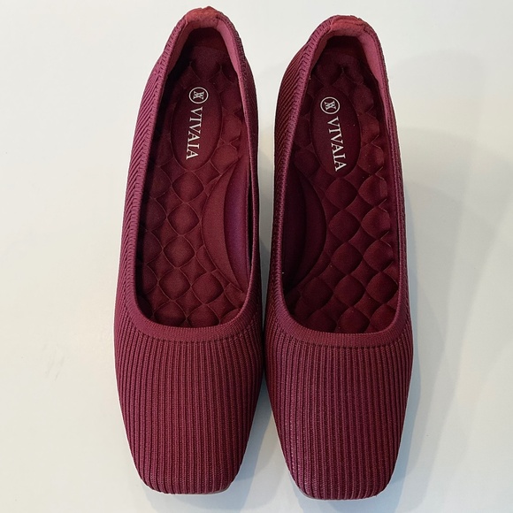 VIVAIA Margot Square Toe Wedge Pump Size 37.5 NWOT - Picture 2 of 6